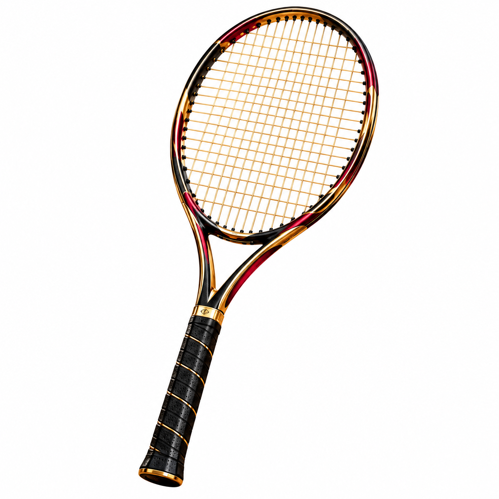 Premium Tennis Racket - white background