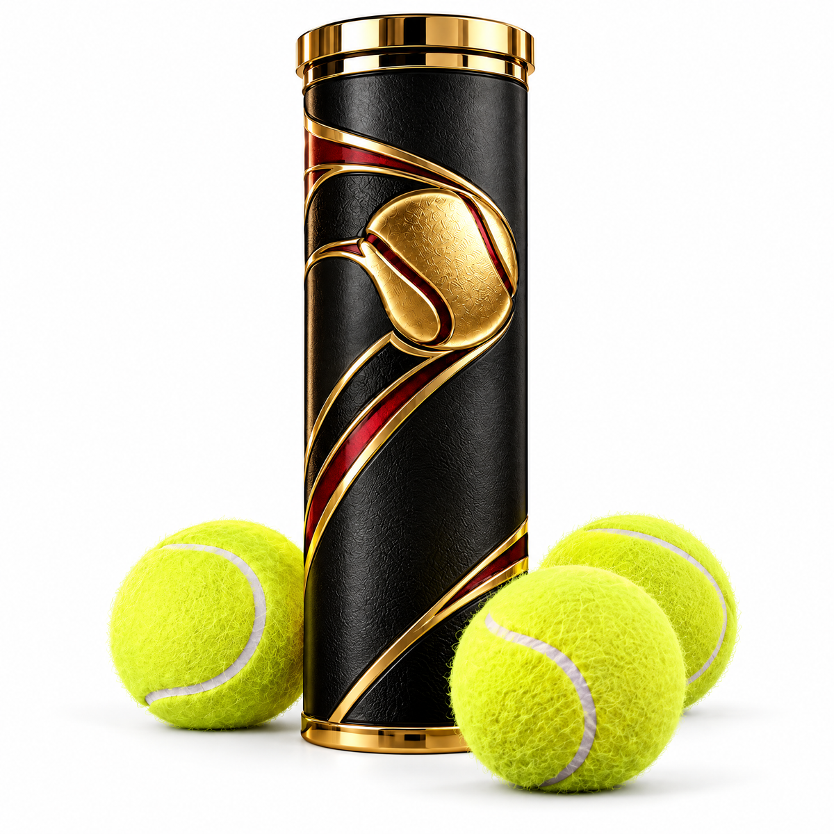 Luxury Tennis Ball Set - white background
