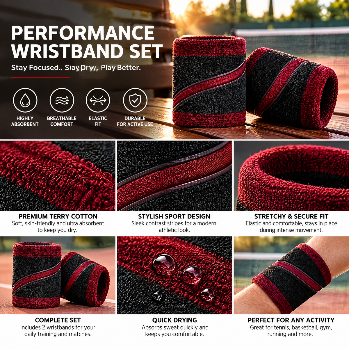 Performance Wristband Set - product details