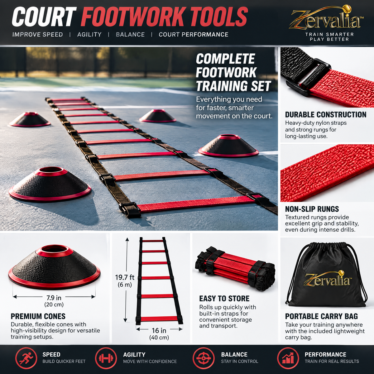 Court Footwork Tools - product details